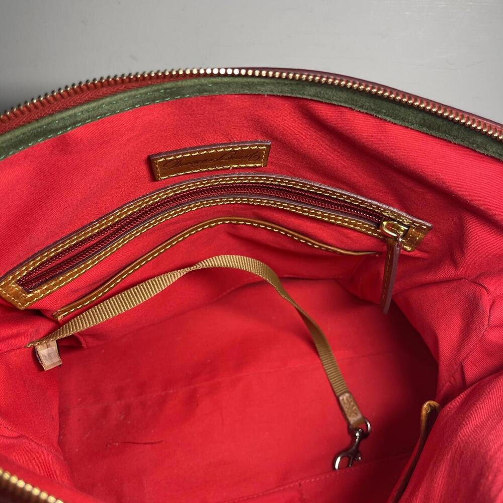 Dooney & Bourke Florentine Leather Domed Buckle Purse Satchel Natural, Dust Bag - Picture 7 of 12